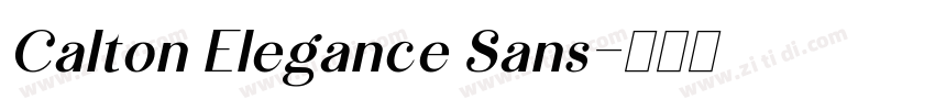 Calton Elegance Sans字体转换 Calton Elegance Sans字体转换